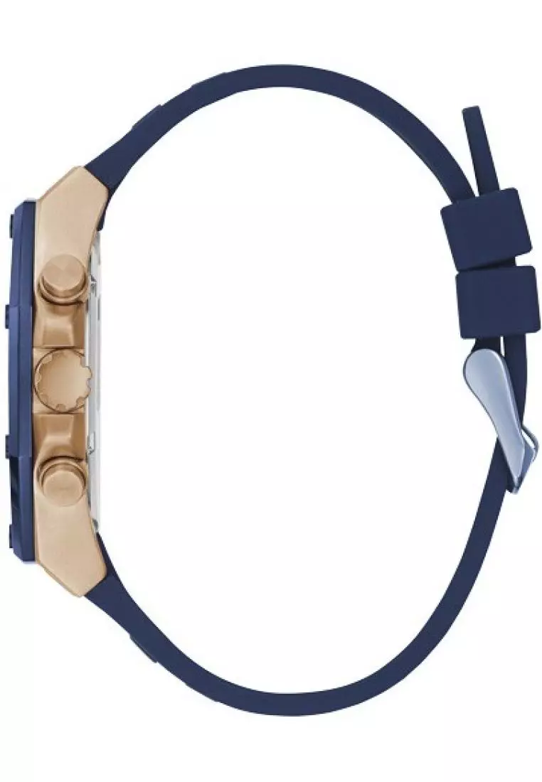 GUESS GW0263G2 Karet Biru Rosegold Cowok