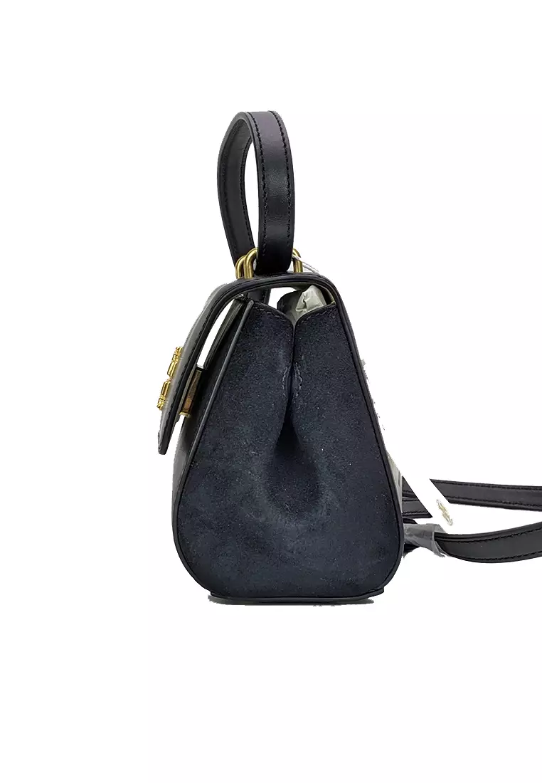 Juliette Leather Suede Small Crossbody Black 89685