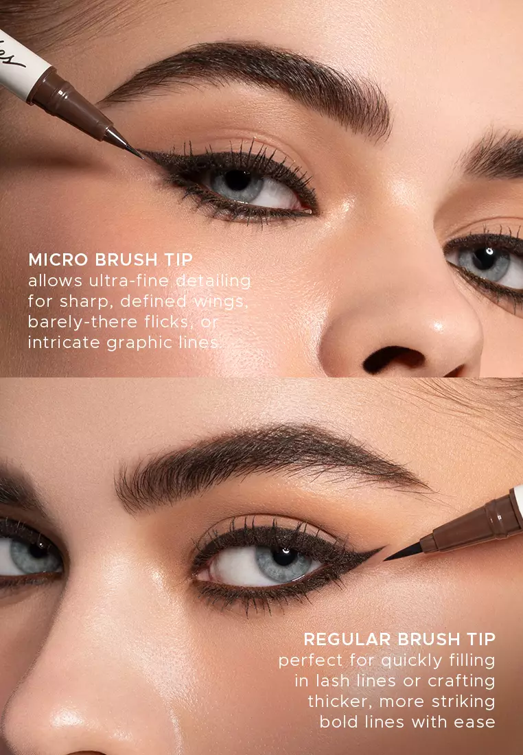 Wing Flick Eyeliner [Dual-Ended Brush Point Liquid Eyeliner] in Ultra Black