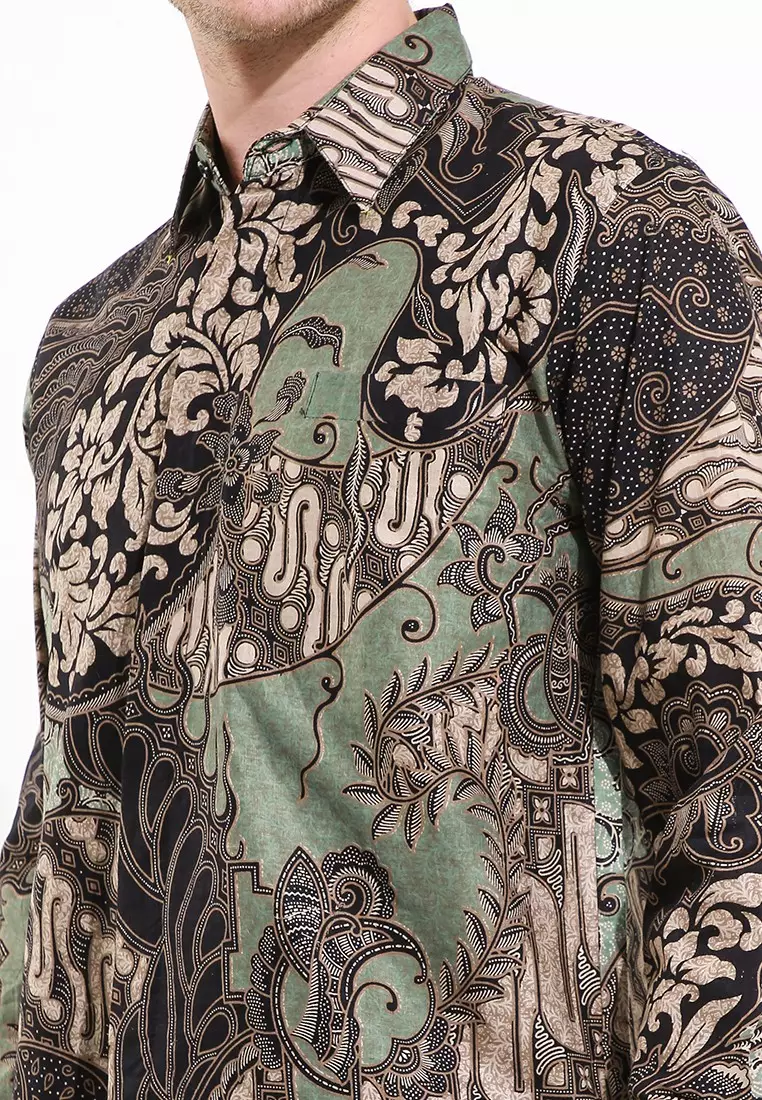 Arkana Kemeja Batik Exclusive Premium Pria Casual Modern Lengan Panjang