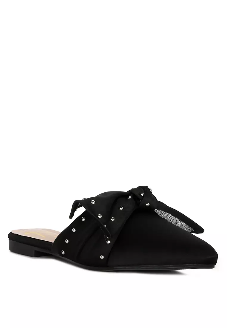 White studded mule hot sale