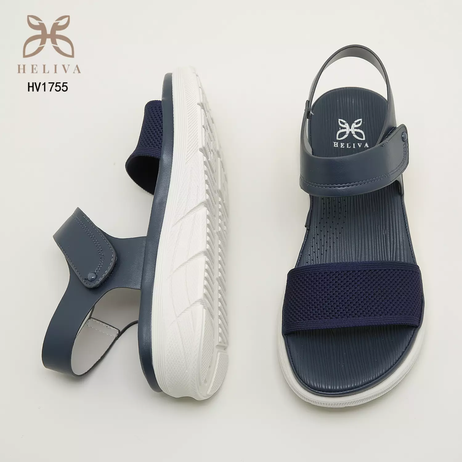 Heliva Novela Sandal Wedges Strap Knitted Ankle Wrap Sol 4cm