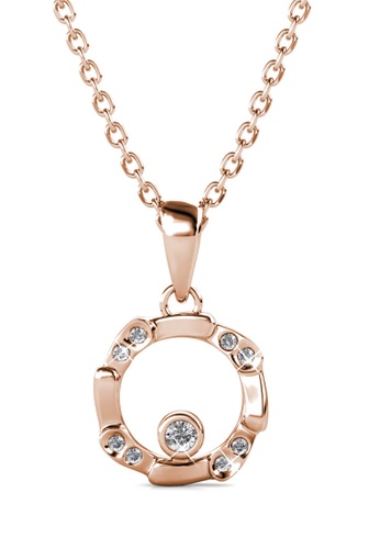 Her Jewellery gold Waterwheel Pendant (Rose Gold) - Made with premium grade crystals from Austria B6ACBACF48D3A8GS_1