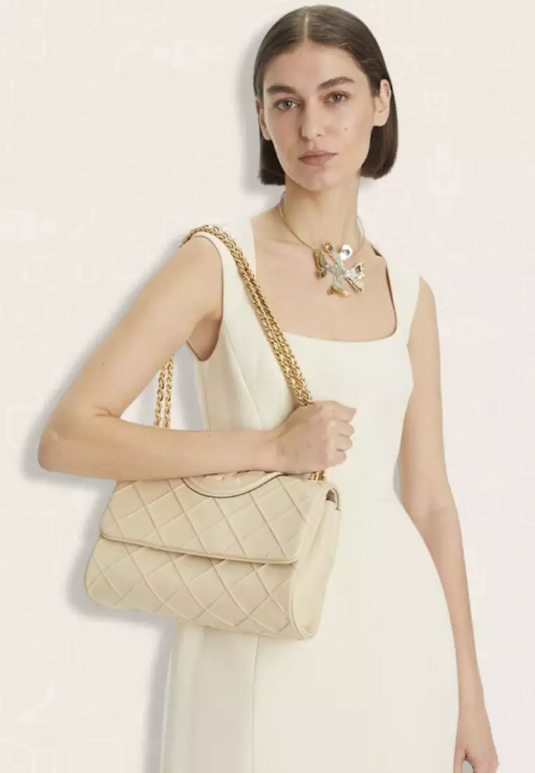 Tory Burch Fleming Soft Convertible Shoulder Bag New Cream