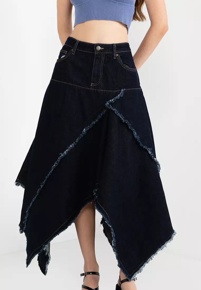 Denim midi clearance skirt singapore