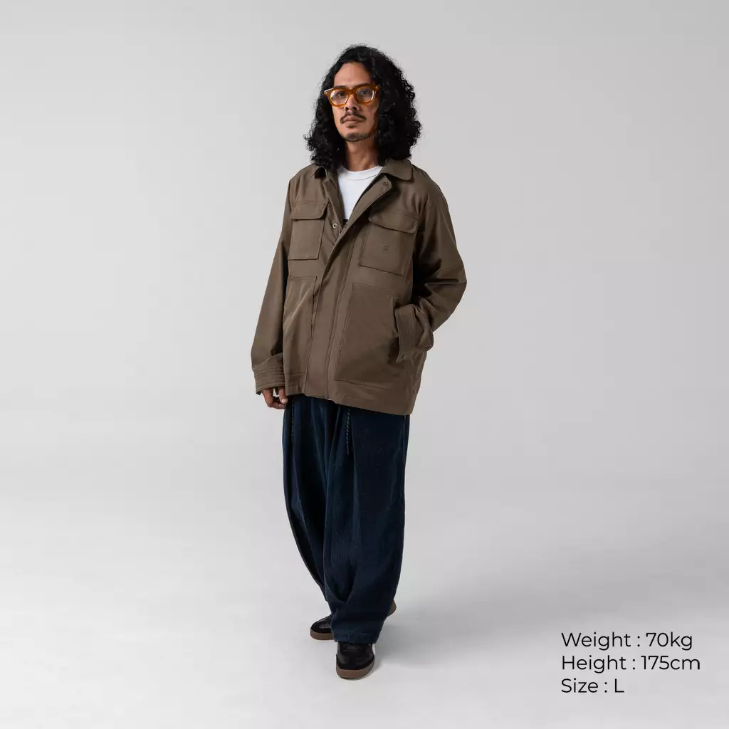 Shephered Parka Jacket Jaket Pria Wanita Outdoor Praktis - Cokelat