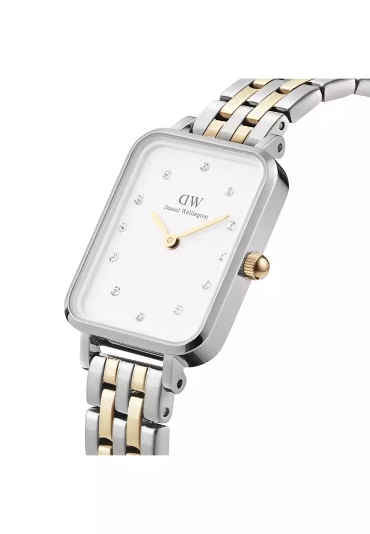 Quadro Lumine 20x26mm 5-Link Gold/Silver White Dial - 星辰手鏈流金表 - 五格珠寶式錶鏈 - 女士手錶 女士腕錶 女表 - DW 丹尼尔惠灵顿