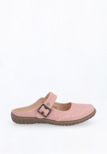 Buy Carlo Rino Pink Buckle My Shoe Round Toe Mules Online Zalora Malaysia