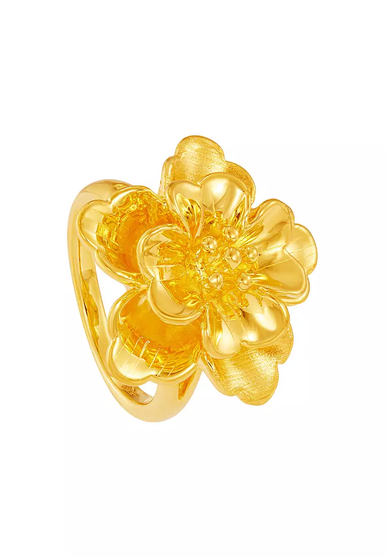 Buy HABIB HABIB 999/24K Yellow Gold Ring 9GR00651224 Online | ZALORA ...