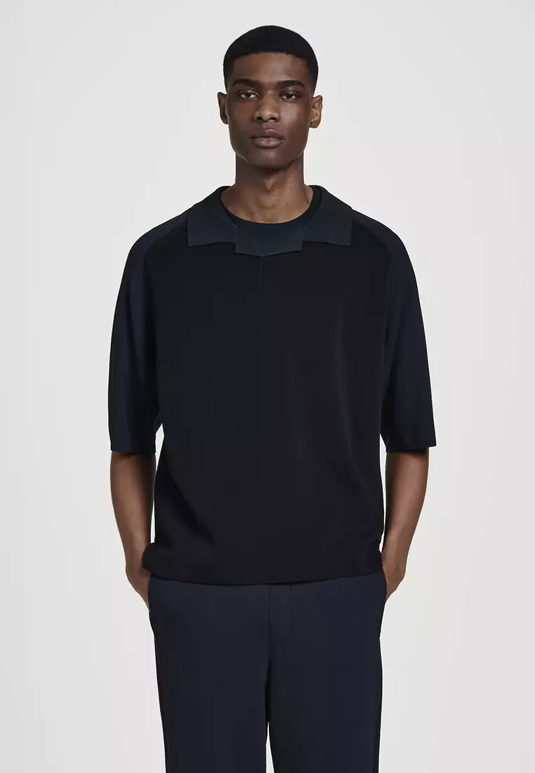 COS Colour-Block Double-Faced Polo Shirt 2025 | Buy COS Online | ZALORA ...