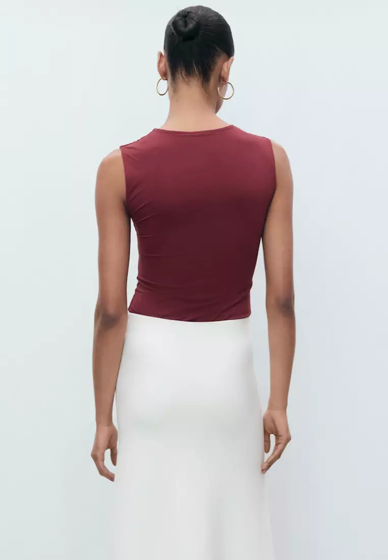 Fitted Top With Wide Straps