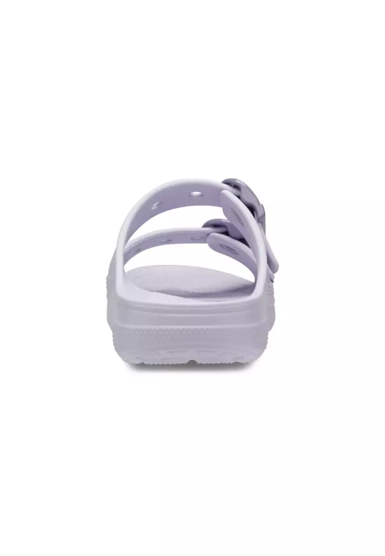 Women's Saturday Enamel Buckle Sandal in Purple Halo