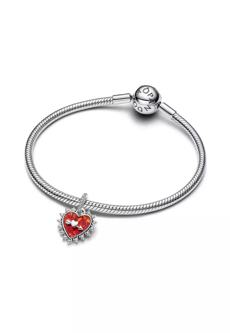 Spinnable Arrow Heart Dangle Charm