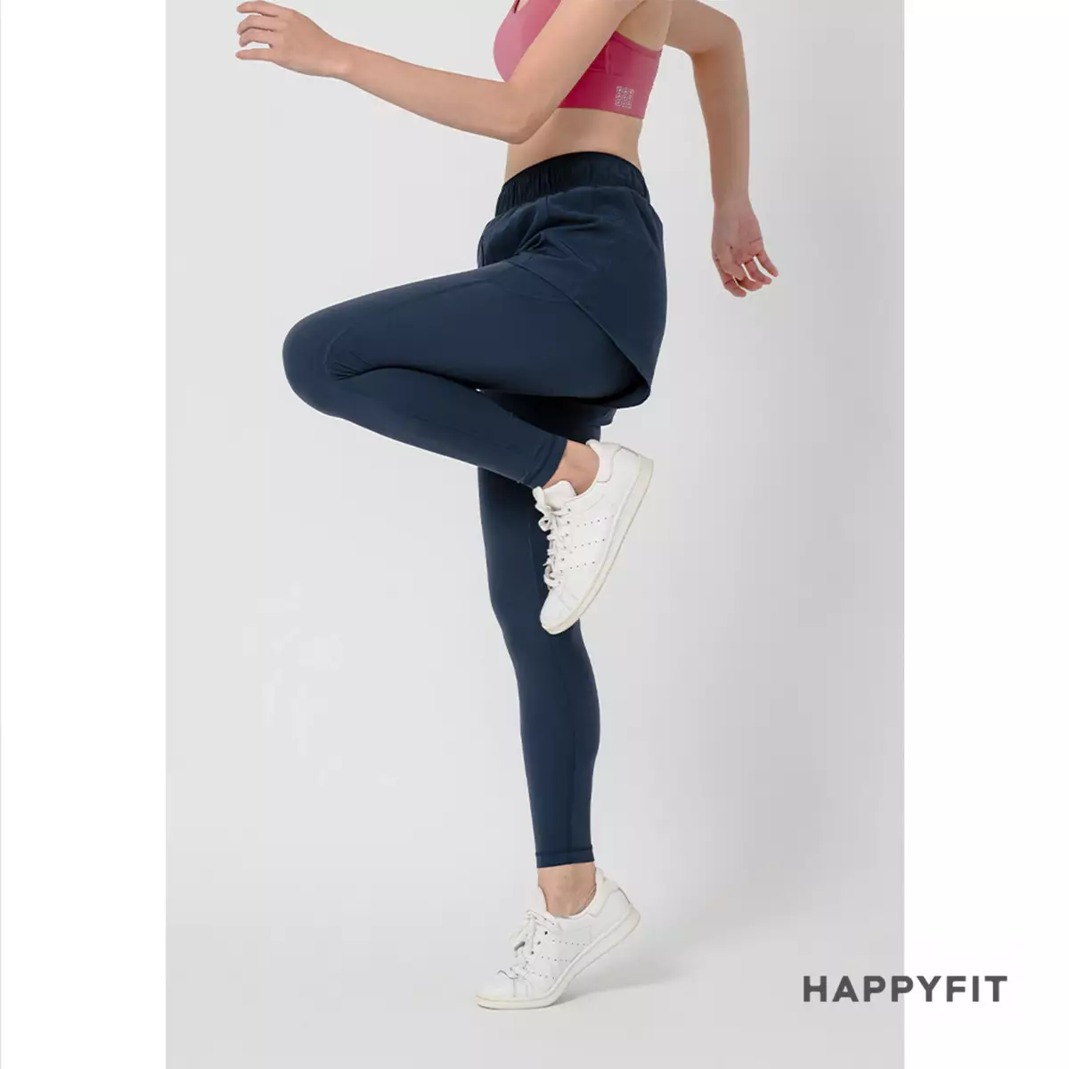 HAPPYFIT Legging Running Short Pants Navy