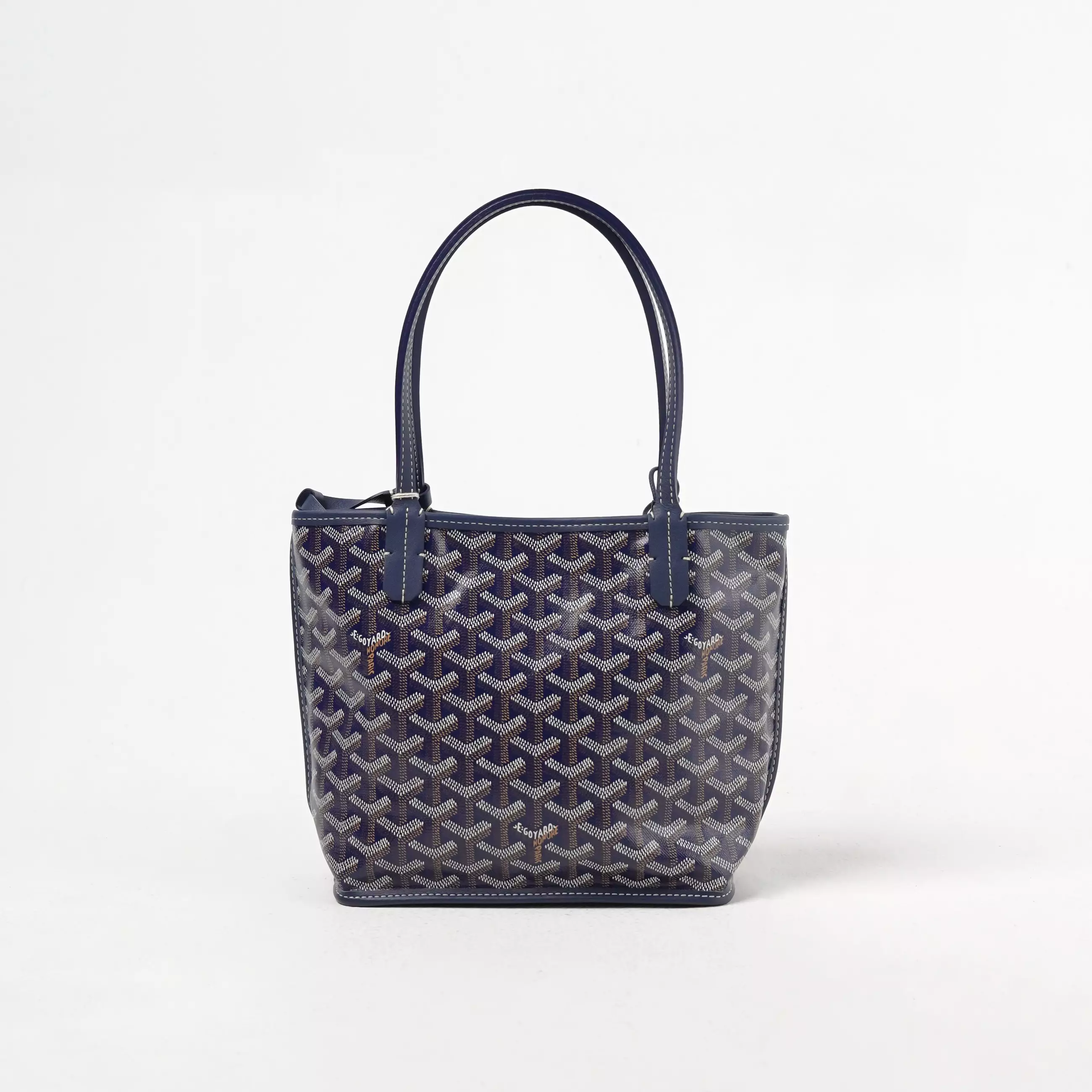 Tas GOYARD MINI ANJOU 2026 NAVY TOTE BAG WITH POUCH 100% ORIGINAL