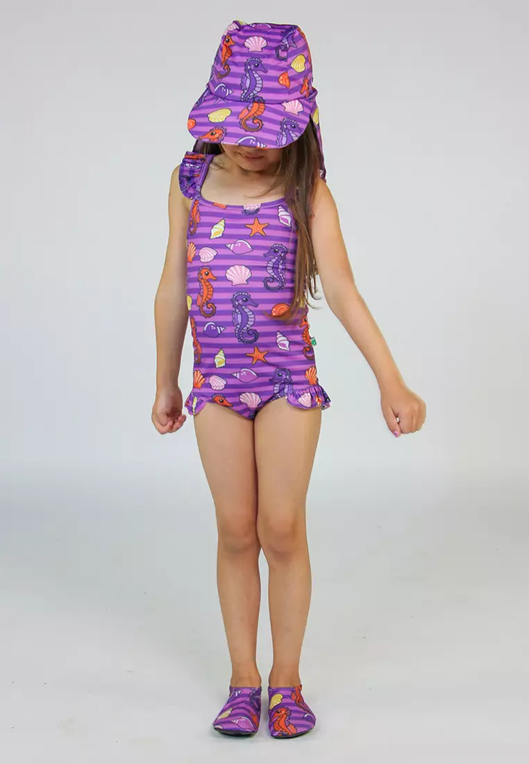 UV50 bathing shoes for children with seahorses