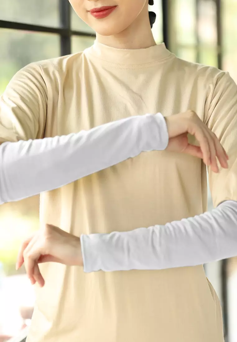 Zelena - Ashera Handsocks Seamless | Manset Tangan Wanita Inner - Broken White