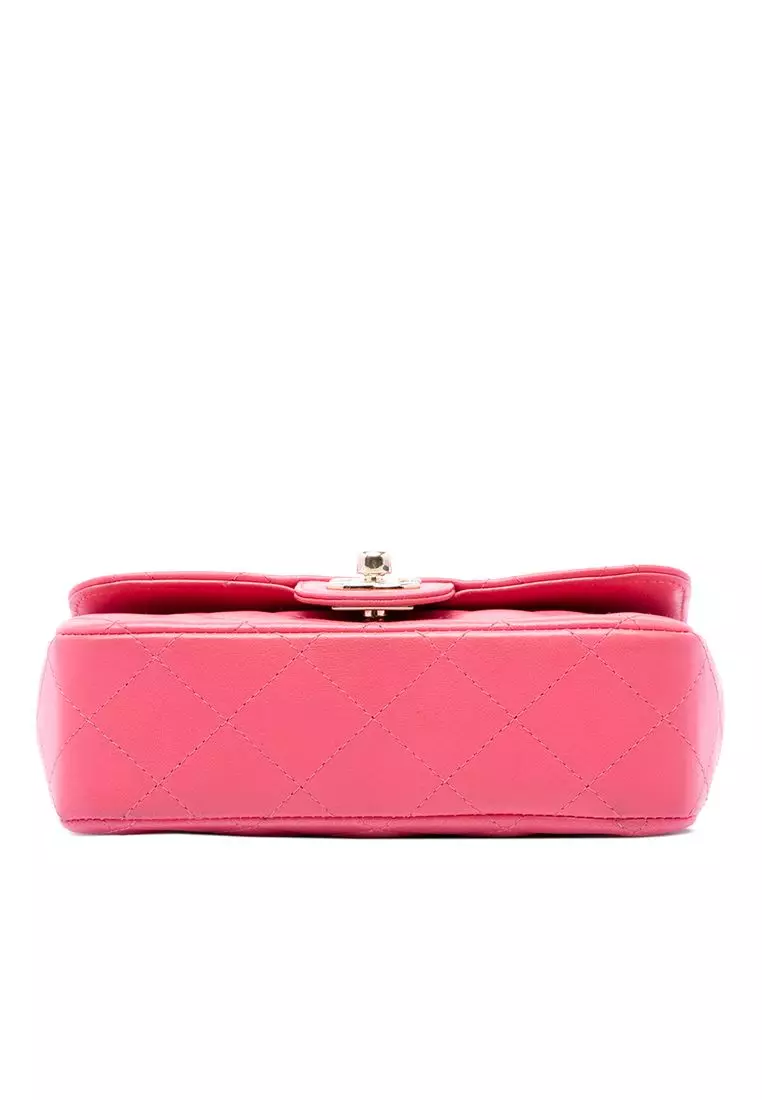 Pre-Loved Chanel Extra Mini Lambskin V For Victory Flap
