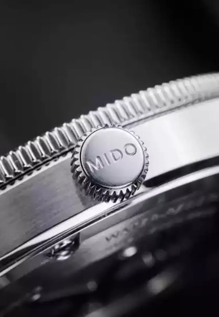 MIDO 瑞士美度 Ocean Star 39 領航者繫列逐浪灰色漸層錶盤精鋼錶帶潛水機芯腕錶 M0269071106100