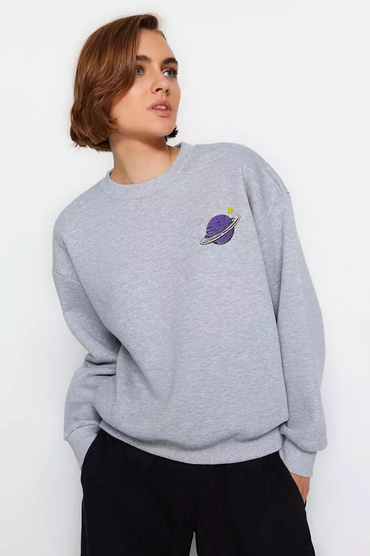 Melange sweatshirt hotsell