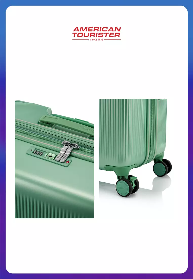 American Tourister Koper Hardcase Curvus Cabin 20 Inch TSA - Mint Green