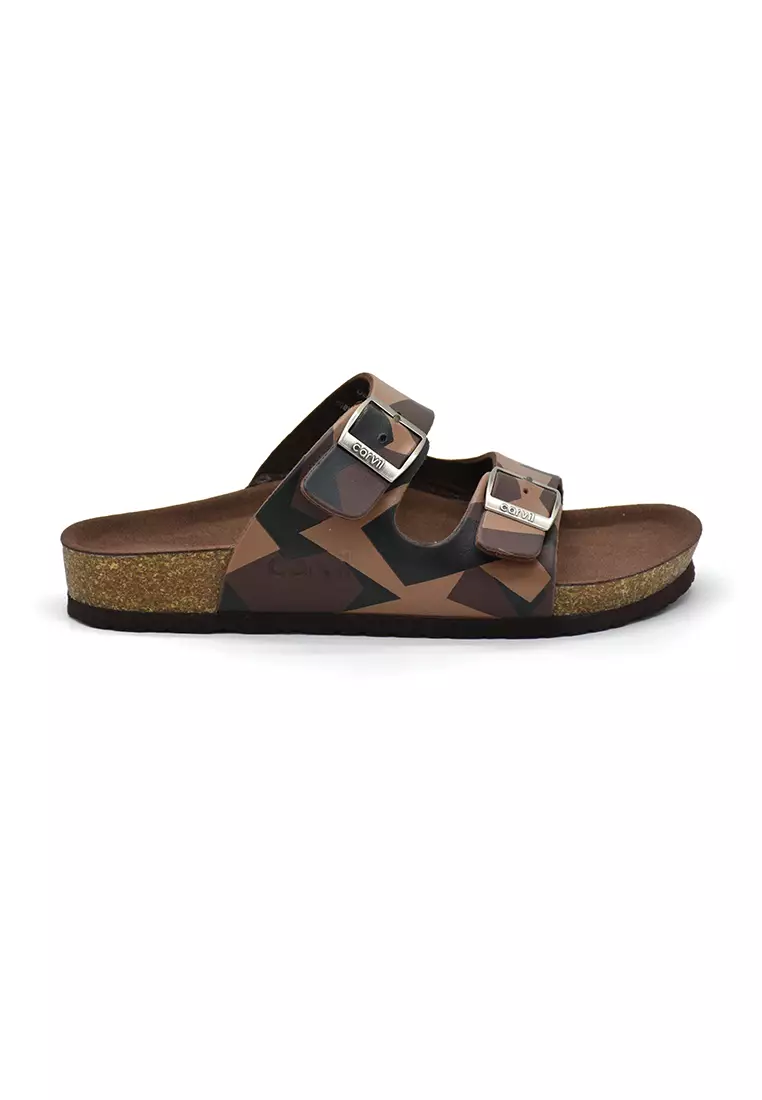 Carvil Sandal Pria Obama-02 M Brown/Stone
