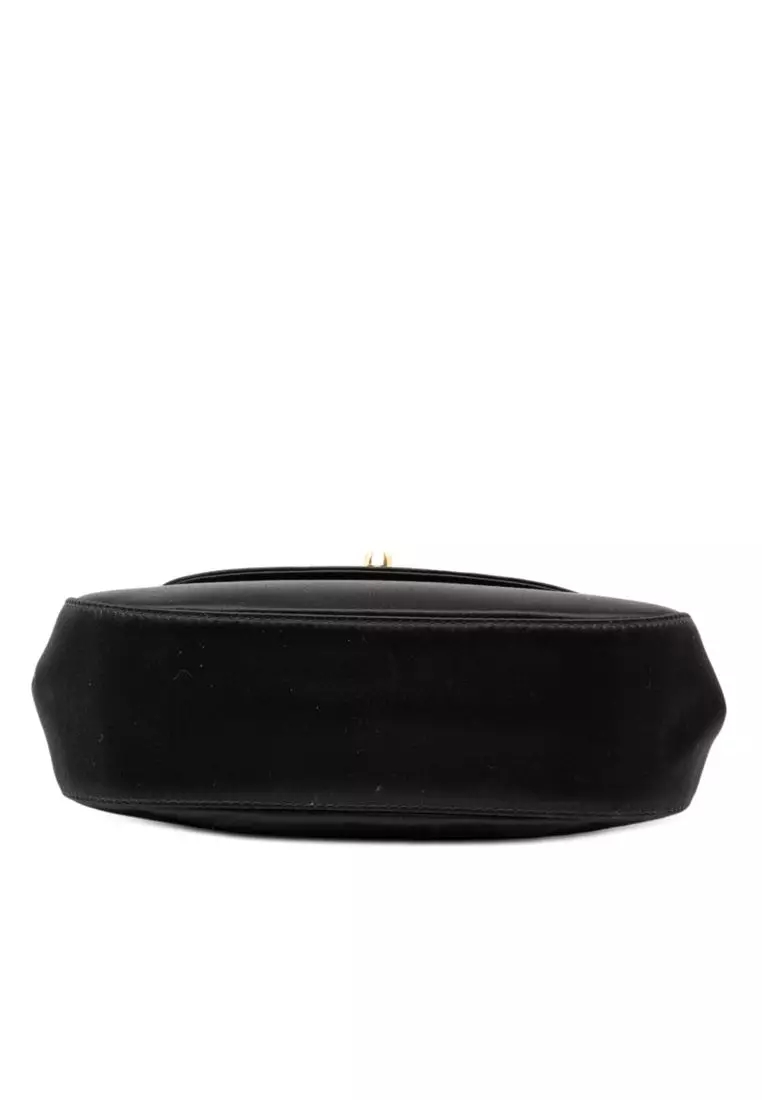 Pre-Loved Chanel Cc Satin Top Handle Flap