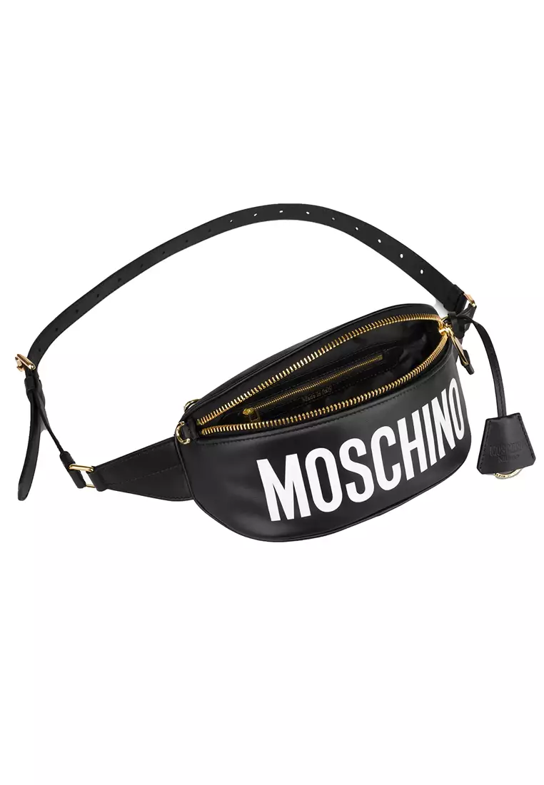 Leather Belt Bag Black A7712