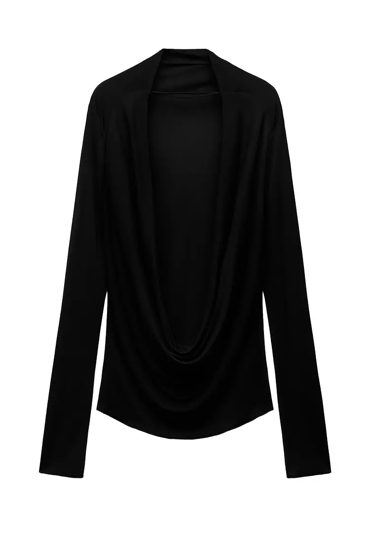 theredthread S loop drape tops 黒 THEREDTHREAD / ザレッド