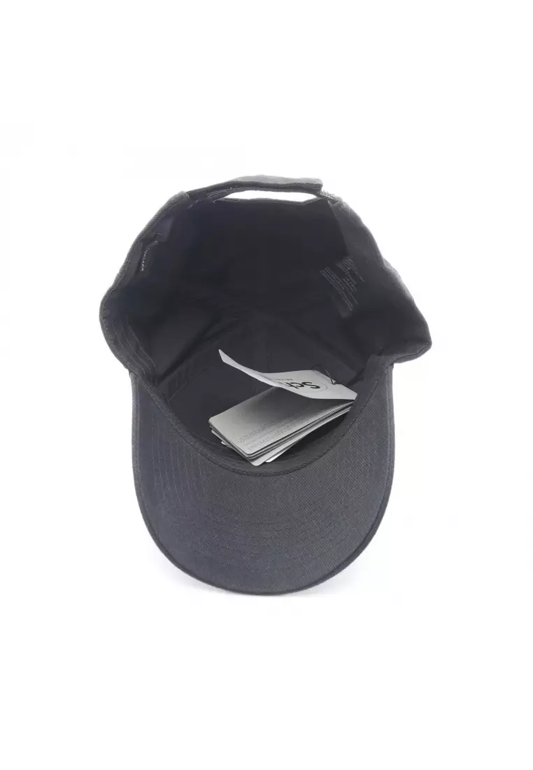Pre-Loved BALENCIAGA BALENCIAGA × Scholl cap logo embroidery canvas black