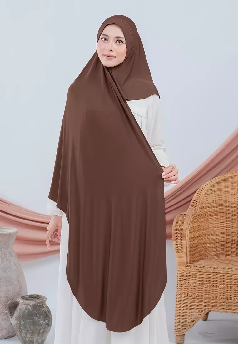 HIJAB INSTAN FAYZA - DARK BROWN