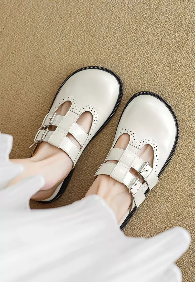 Double Strap Brogue Mules WW939-39