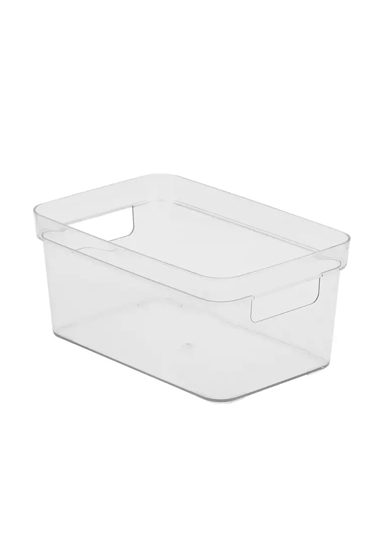 Buy MakeRoom Home Basics 5.7 qts. Plastic Storage Bin, Clear 2024 ...