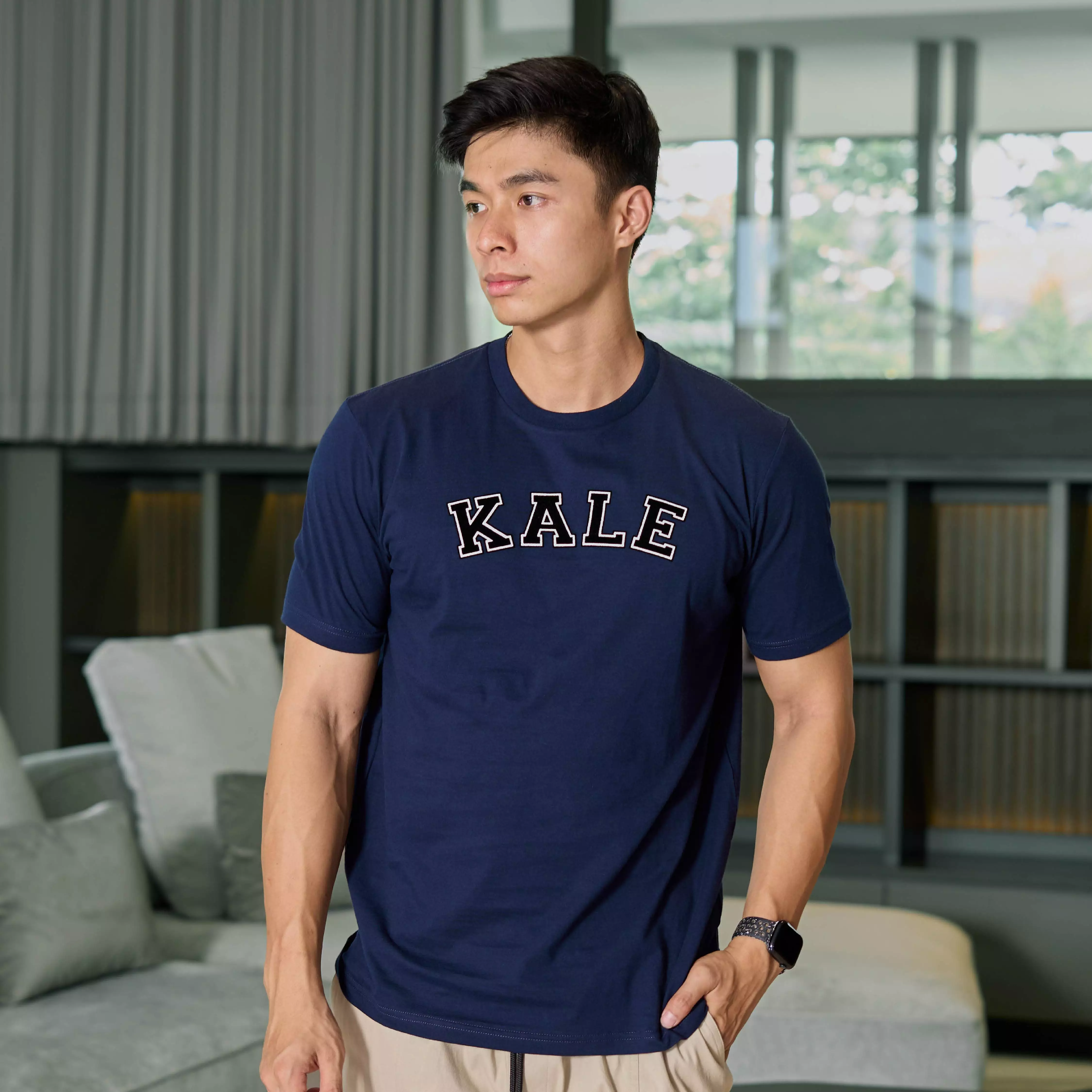 Kale Nathan Navy / Kaos Lengan Pendek Pria / T-shirt Pria