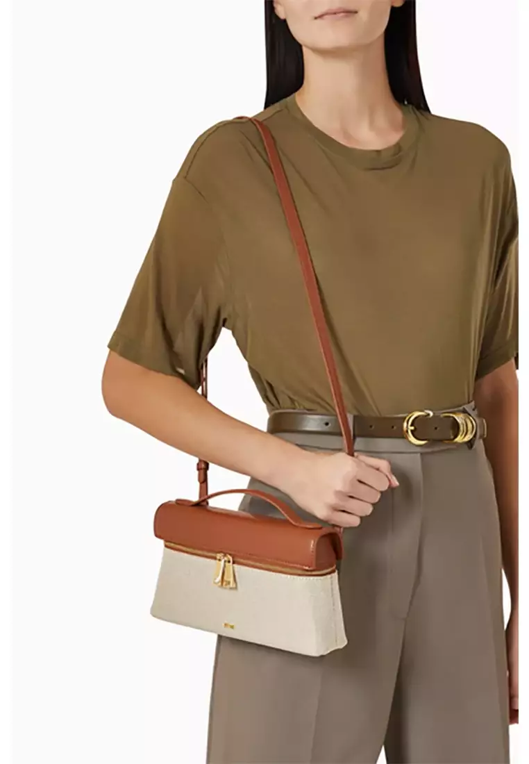 Thea Top Handle Bag - Brown Canvas