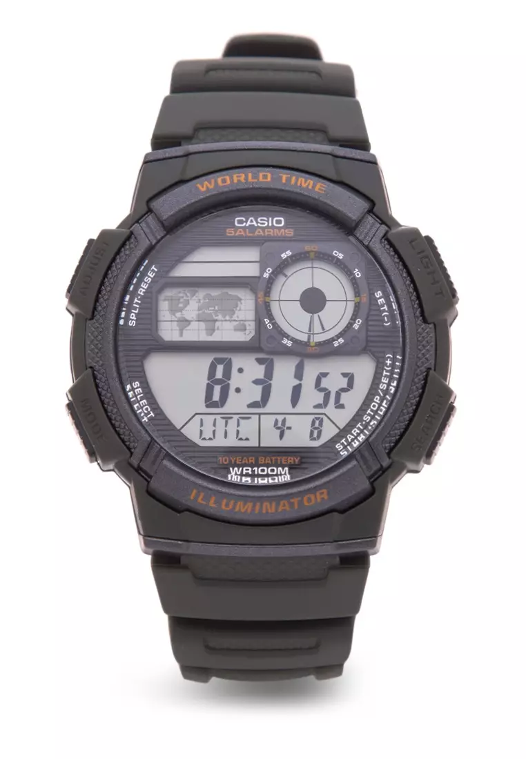 Jual Casio Casio Jam Tangan Pria Green Black Resin AE-1000W