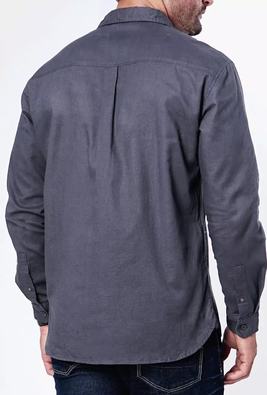 Kemeja Pria Ottoman Dark Grey