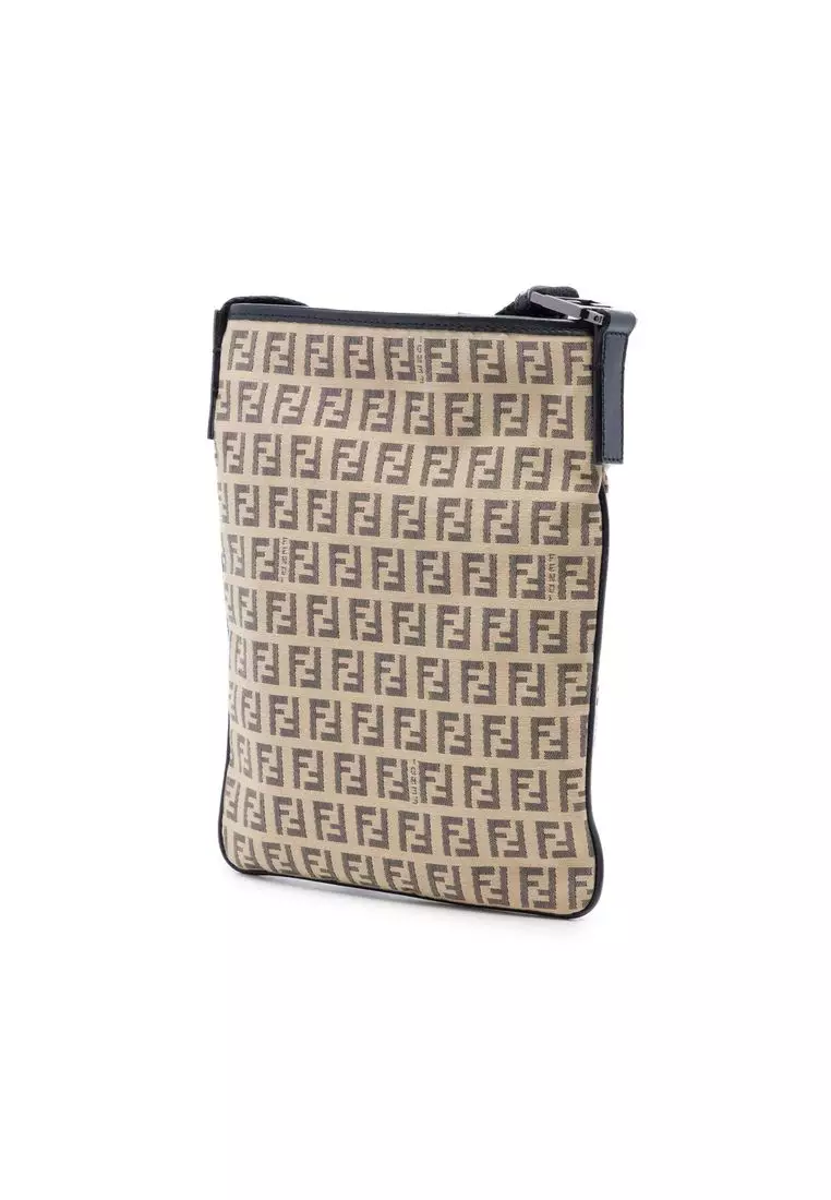 Pre-Loved Fendi Zucchino Canvas Crossbody