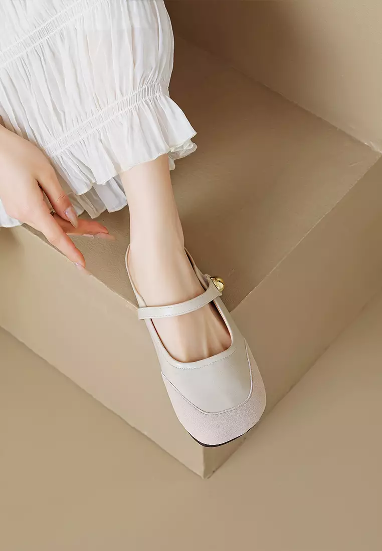 Vintage Buckle Strap Flat Mules WW993-3