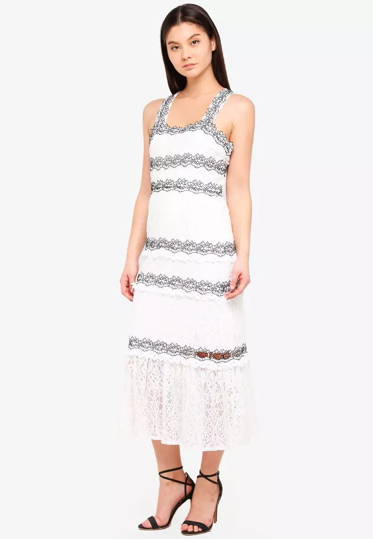 Foxiedox white lace dress sales