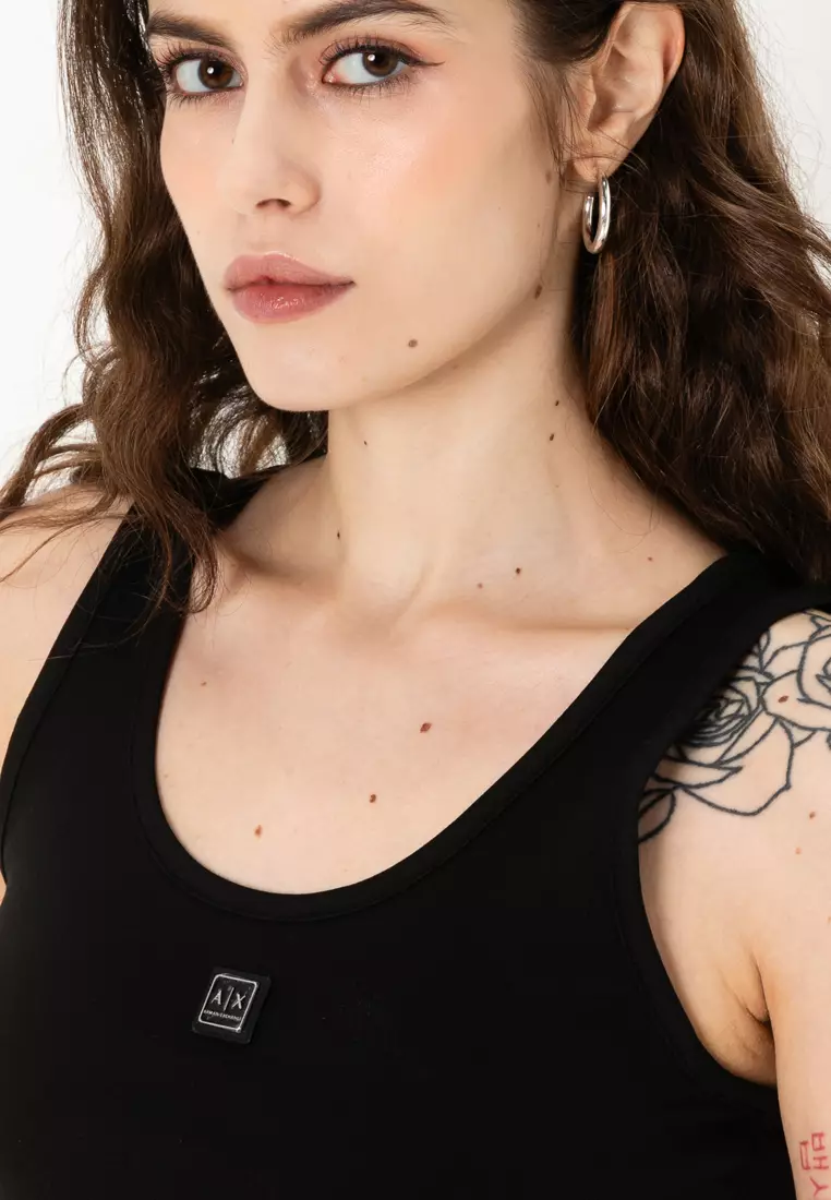 Logo Plaque Jersey Tank Top
