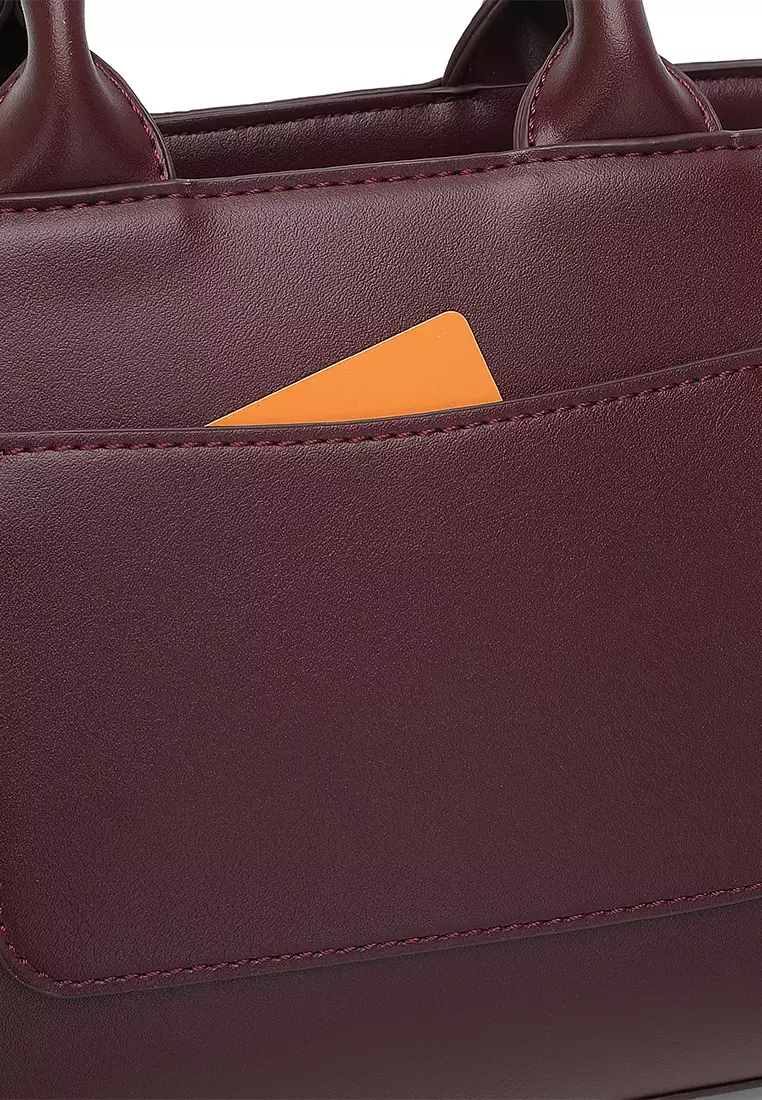 Women's Top Handle Bag / Sling Bag / Crossbody Bag / Shoulder Bag (Tas Tangan Wanita / Tas Selempang Wanita / Tas Bahu Wanita) - Merah