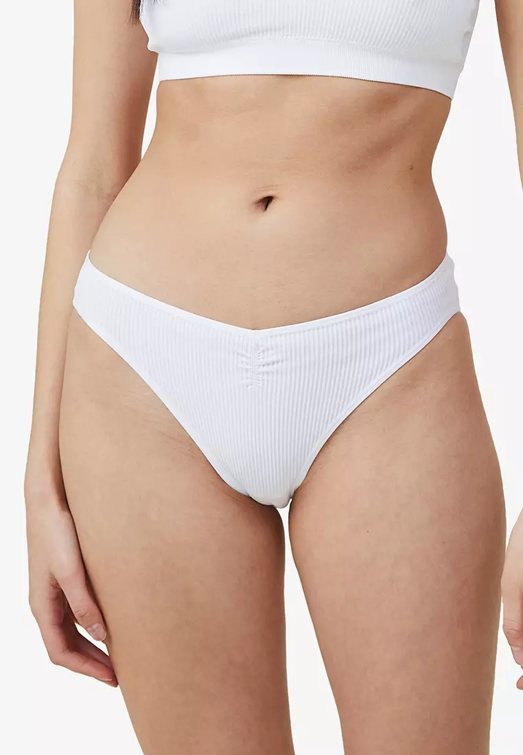 White classic skinny seamless panties