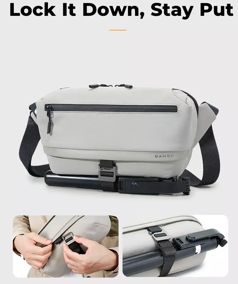 Bange Tas Selempang Pria Crossbody Sling Bag BG2825-1 - WHITE