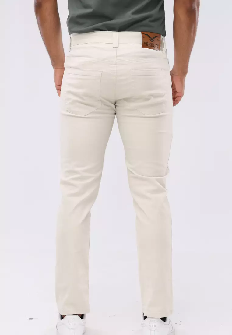 Colored Long Pants Slim Tapered Stretch