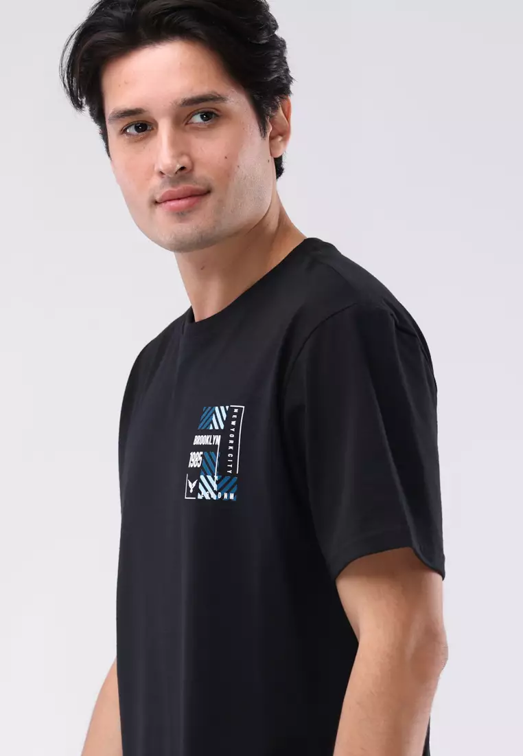 Round Neck Streaky Short Sleeves