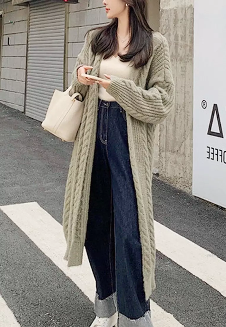 Korean hot sale long cardigan