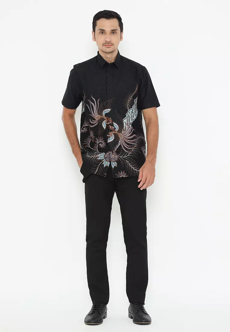 My Aksa Batik Pria Kemeja Pendek Hudson Hailey
