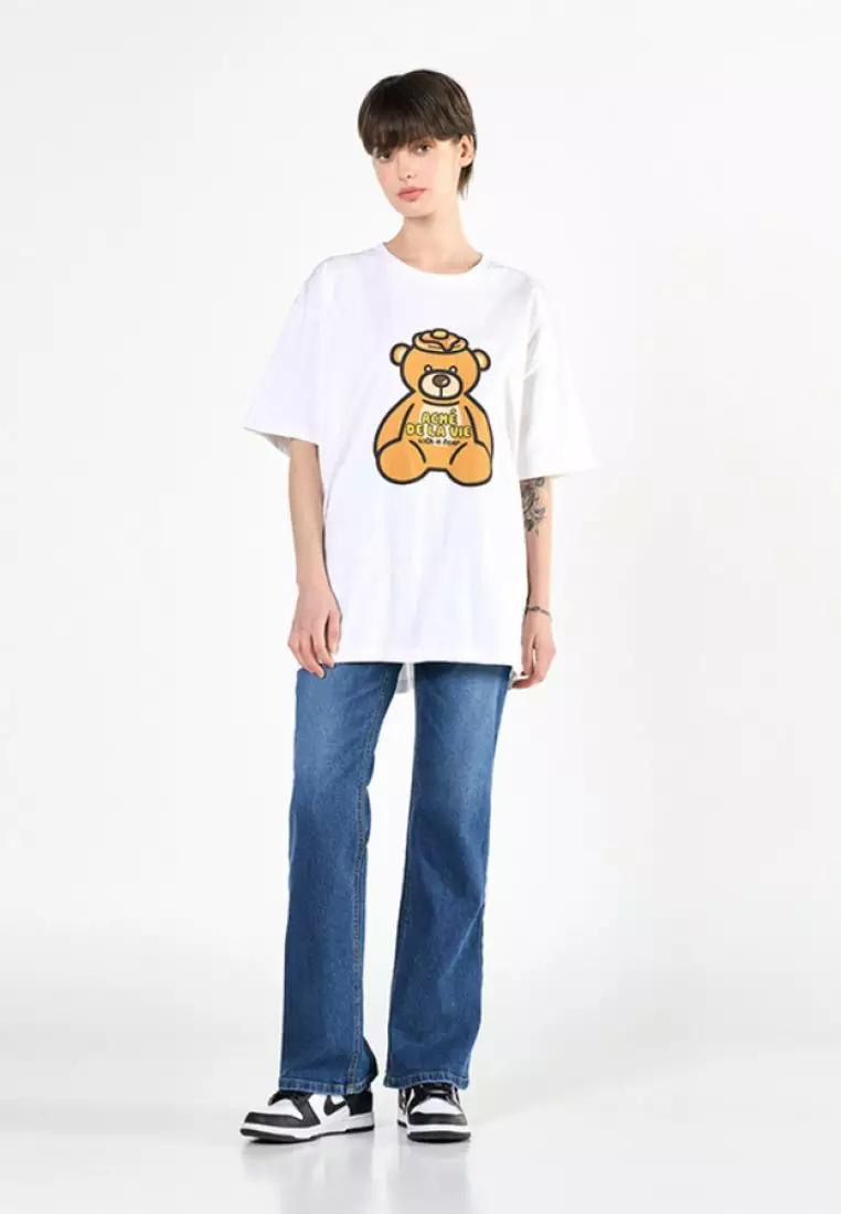 [ADLV] Acmedelavie PANCAKE BEAR Short Sleeve T-Shirt White
