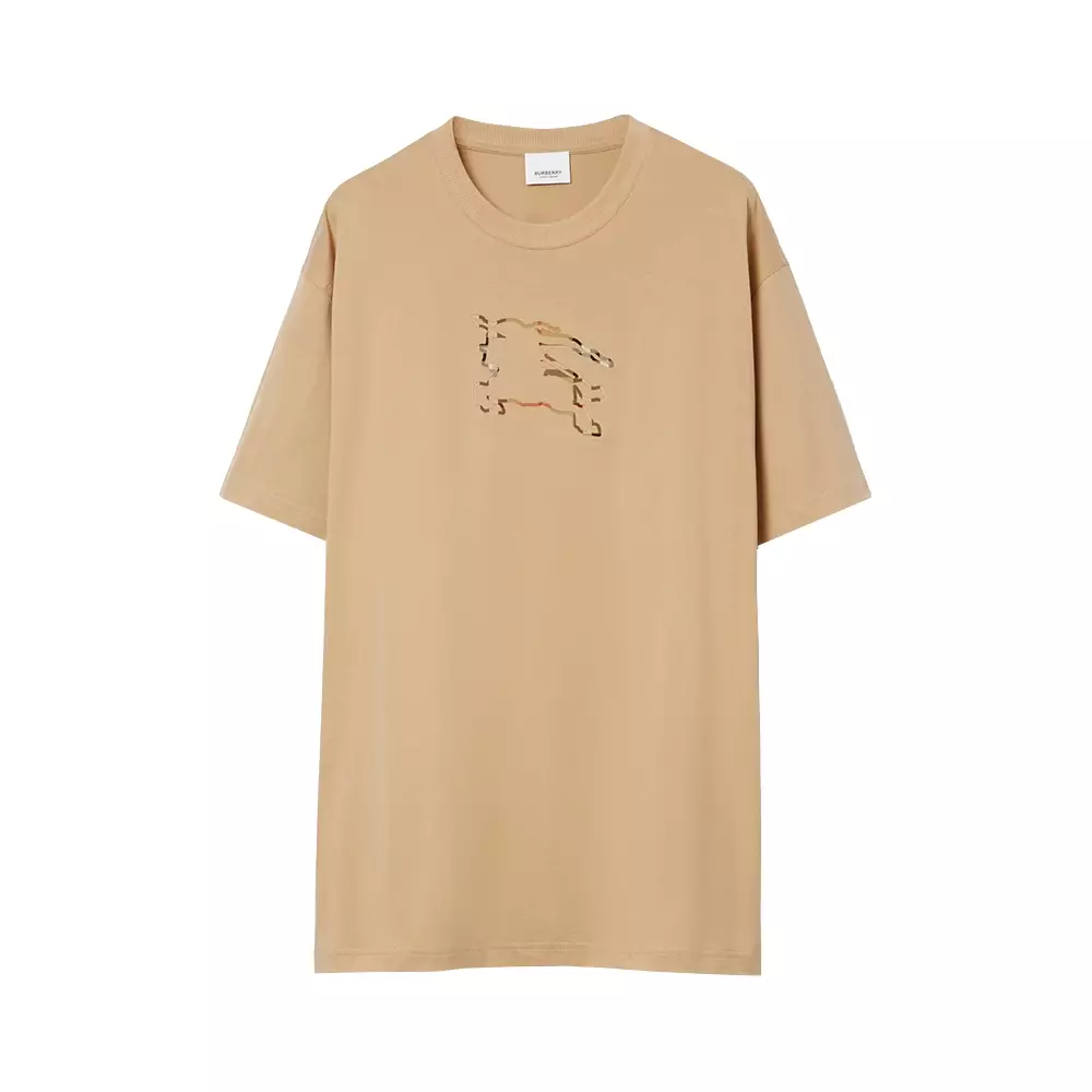 Burberry Monogram Motif Cotton T-Shirt Soft Fawn/Black